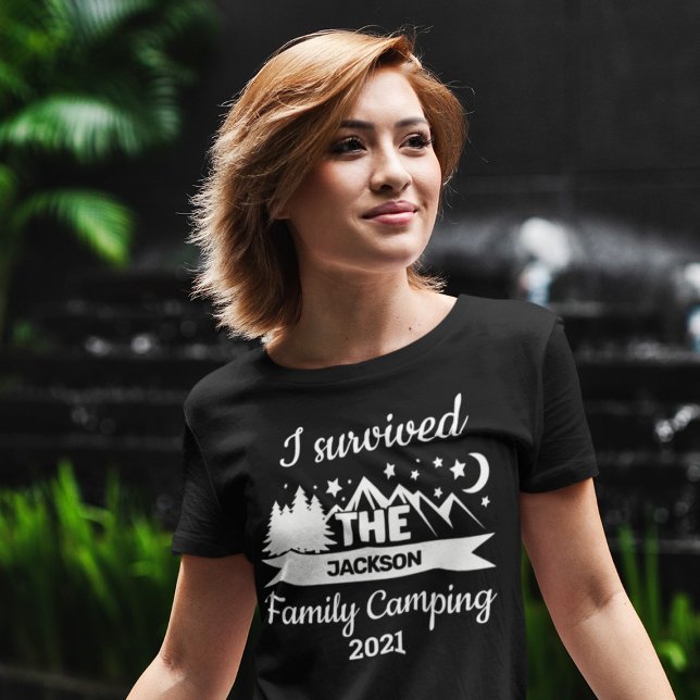 Fun I survived the family camping T-Shirt (Von Creator hochgeladen)