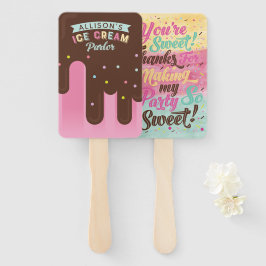 Fun Ice Cream Pink Popsicle Leckerei Geburtstagspa Fächer