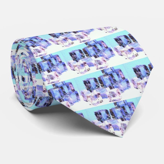 Fun Ice Cubes Print Necktie Krawatte (Gerollt)