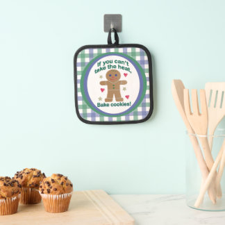 Fun "If You Can't Take the Heat" Gingerbread Man Topflappen