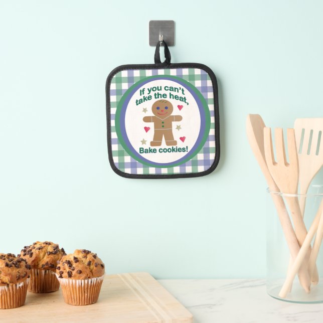 Fun "If You Can't Take the Heat" Gingerbread Man Topflappen (Insitu (Hängend))