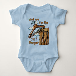 Fun Image of Cliff Hanger with Playful Wordplay Baby Strampler