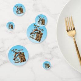 Fun Image of Cliff Hanger with Playful Wordplay Konfetti