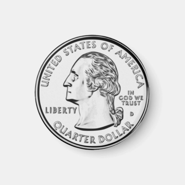 Fun Imitate Quarter Coin Kühlschrank Magnet (Vorne)