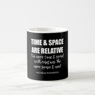 Fun Individuelle Name Familie zitieren Schwarz und Kaffeetasse