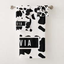 Fun Individuelle Name Holstein Kuh Tierdruckmuster