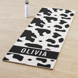 Fun Individuelle Name Holstein Kuh Tierdruckmuster Yogamatte