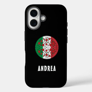 Fun Individuelle Name Italien Italienische Flagge  iPhone 16 Hülle