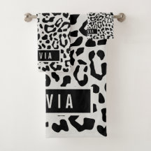 Fun Individuelle Name Snow Leopard Tierdruckmuster