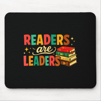 Fun inspiring readers are leaders book lovers mousepad