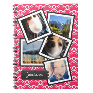 Fun Instagram Foto Collage PINK Notizblock