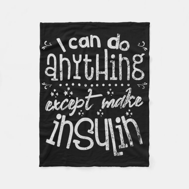 Fun Insulin T1d Diabetes Fleecedecke (Vorderseite)