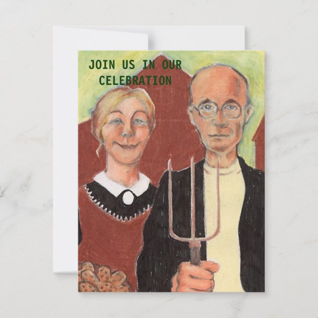 FUN ~ INVITATION DU PARTI GOTHIQUE AMÉRICAIN ANNIV (Devant)