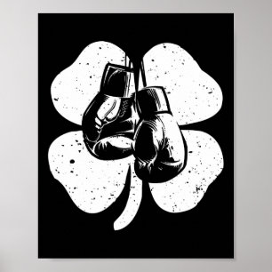 Fun Irish Boxing Kleeblatts Kostüm St Patrick's Da Poster