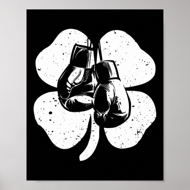 Fun Irish Boxing Kleeblatts Kostüm St Patrick's Da Poster (Vorne)