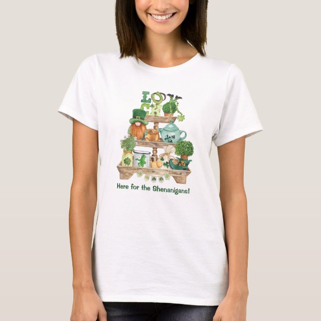 Fun Irish Knickack Stand Custom St Patrick's Day T-Shirt (Vorderseite)