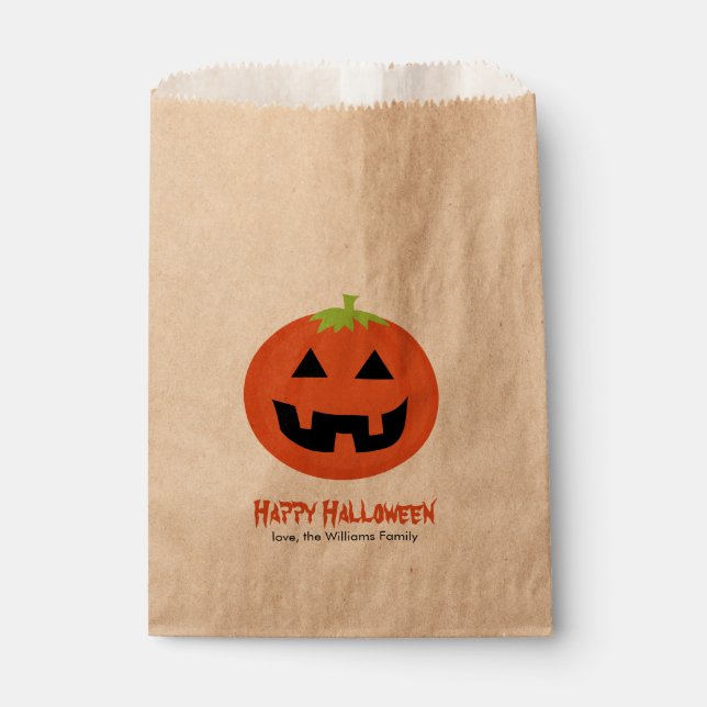 Fun Jack-O-Lantern-Halloween-Party Geschenktütchen (Vorderseite)