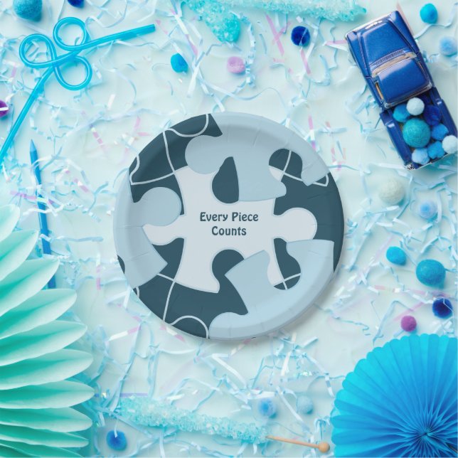Fun Jigsaw Puzzle Custom Birthday Party Motto Pappteller (Party)