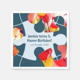 Fun Jigsaw Puzzle Kids Happy Birthday Name  Serviette