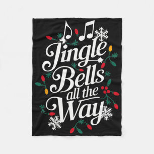 Fun Jingle Bells The Way Festivals Weihnachten Gra Fleecedecke