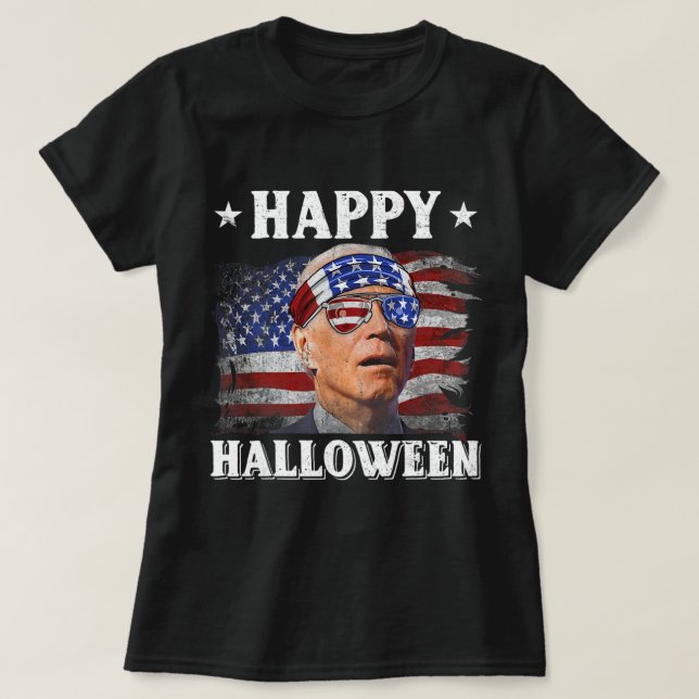 Fun Joe Biden Happy Halloween Verwirrte den Juli T-Shirt (Design vorne)