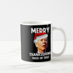 Fun Joe Biden Weihnachtsmannmütze Merry Erntedank  Kaffeetasse