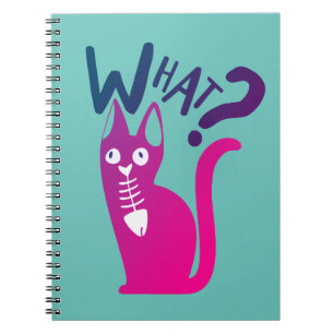 Fun Joke Minimalistisch Magenta Gradient Cartoon C Notizblock