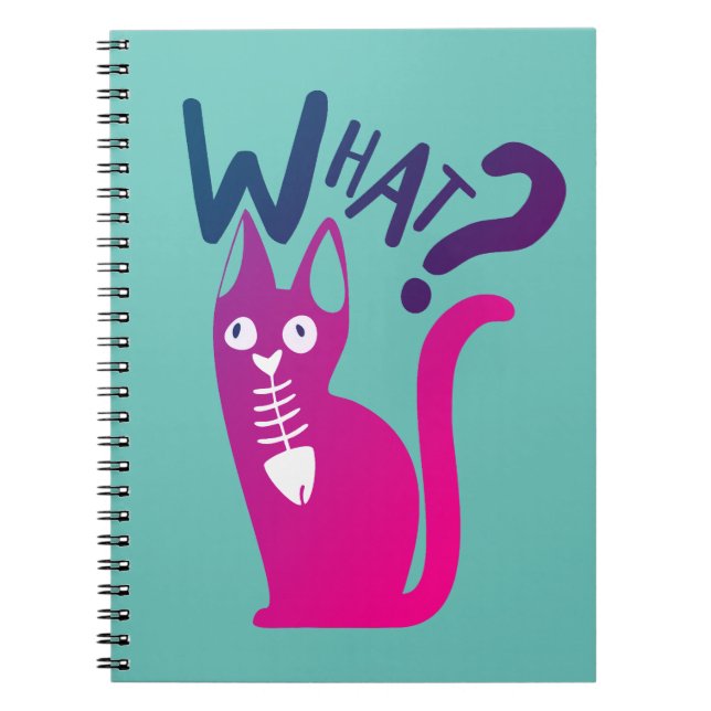 Fun Joke Minimalistisch Magenta Gradient Cartoon C Notizblock (Vorderseite)