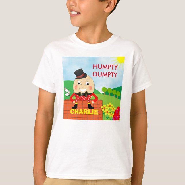 Fun Jolly Humpty Dumpty Niedlich Personalisiert T-Shirt (Vorderseite)