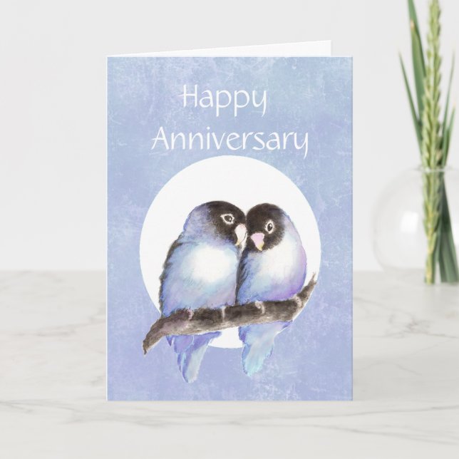 Fun Jubiläum Love Vogel Spaß Karte (Vorderseite)