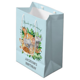 Fun Jungle Safari Tiere 1. Geburtstag Party Mittlere Geschenktüte