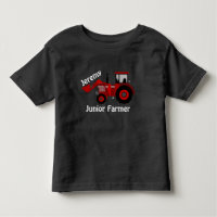 Fun "Junior Bauer" und "Name" Red Loader Traktor