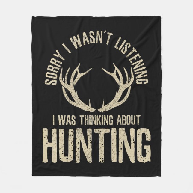 Fun Junting Quote Sprichwort Deer Venison Elk Hunt Fleecedecke (Vorderseite)