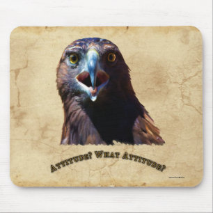 Fun Juvenile Bald Eagle Bad Attitude Mousepad