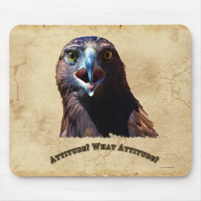 Fun Juvenile Bald Eagle Bad Attitude Mousepad (Vorne)
