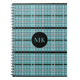 Fun Kariertes Mit Monogramm Notebook Notizblock