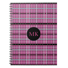 Fun Kariertes Mit Monogramm Notebook Notizblock