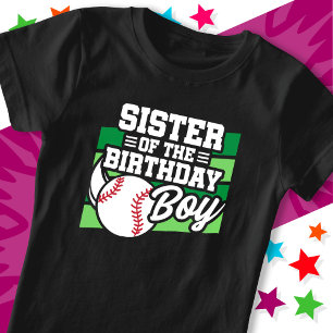 Fun Kids Baseball Party Schwester des Geburtstags T-Shirt