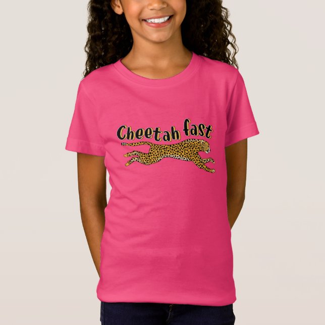 Fun Kids Cheetah Fast Jungle Chat T-shirt animal (Devant)