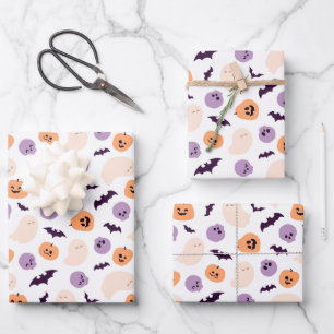 Fun Kids Halloween Muster Geschenkpapier Set