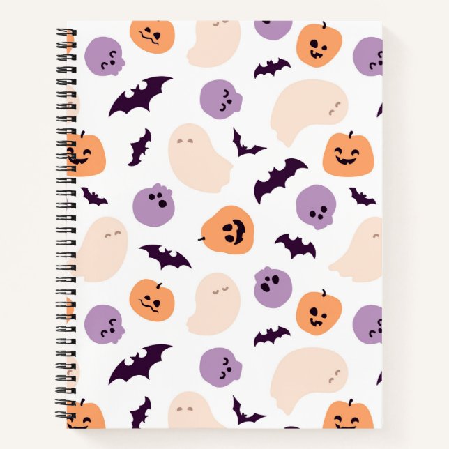 Fun Kids Halloween Muster Notizbuch (Vorderseite)