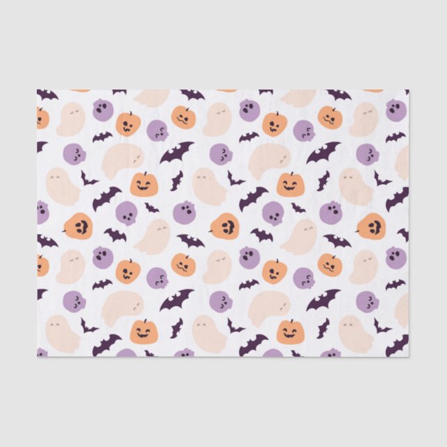 Fun Kids Halloween Muster Seidenpapier (Vorderseite)