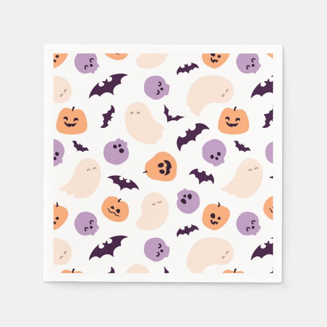 Fun Kids Halloween Muster Serviette (Vorderseite)