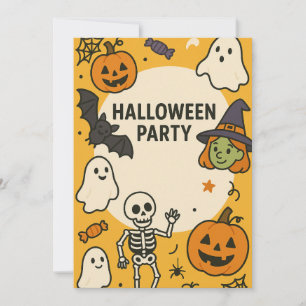 Fun Kids Halloween-Party Einladung