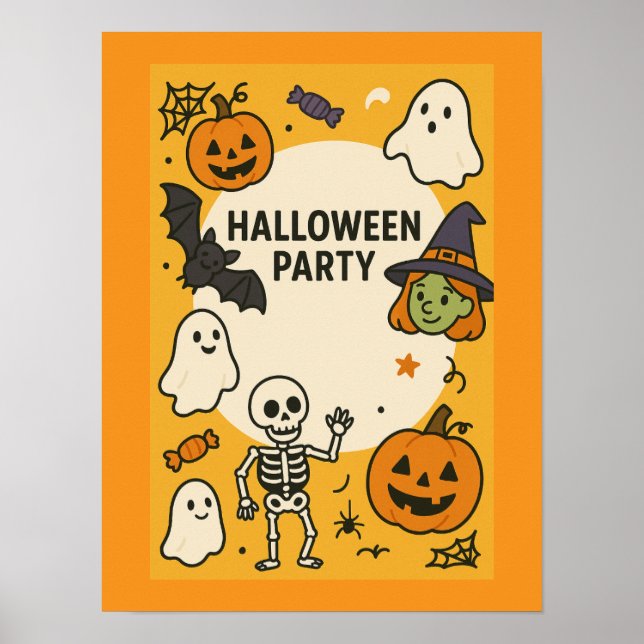 Fun Kids Halloween-Party Poster (Vorne)