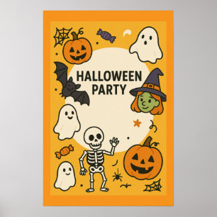 Fun Kids Halloween-Party Poster