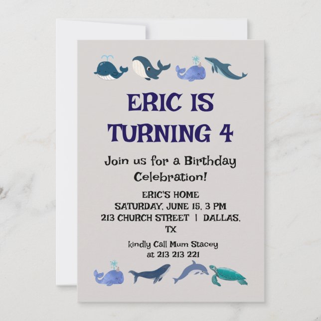 Fun-Kindergeburtstag-Party Einladung (Vorderseite)