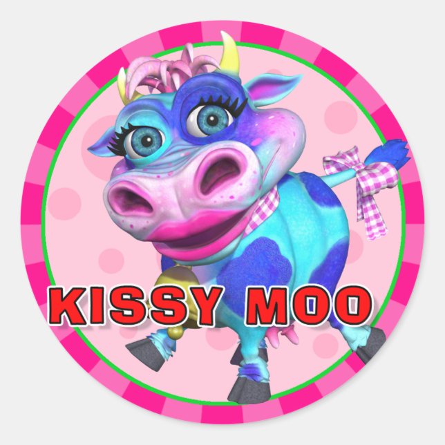 Fun Kissy Moo Stickers (Vorderseite)