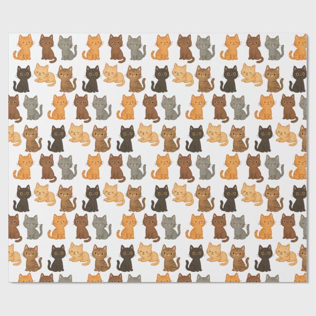 Fun Kitten Collection Geschenkpapier (Flach)