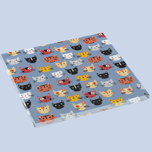 Fun Kitty Cat Pattern Glasuntersetzer